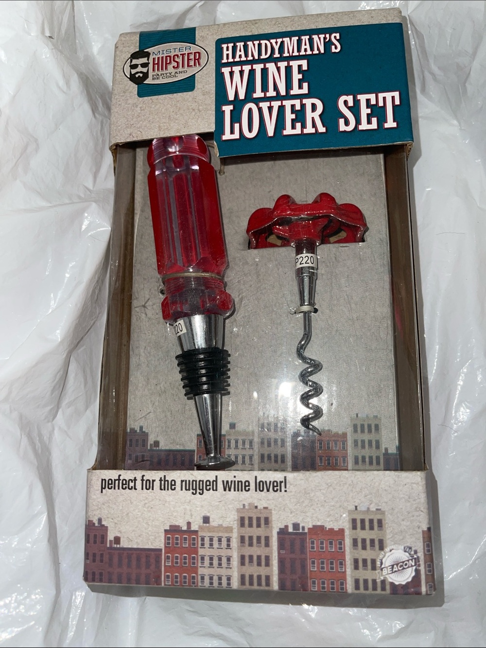 Handyman’s Wine Lovers Set CorkScrew Screwdriver Stopper